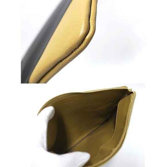 Celine Clutch Bag Mini Black Beige Bicolor Leather - Picture 3 of 5